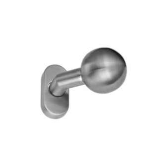 China Stainless Steel Round Ball Knob on Oval Rose