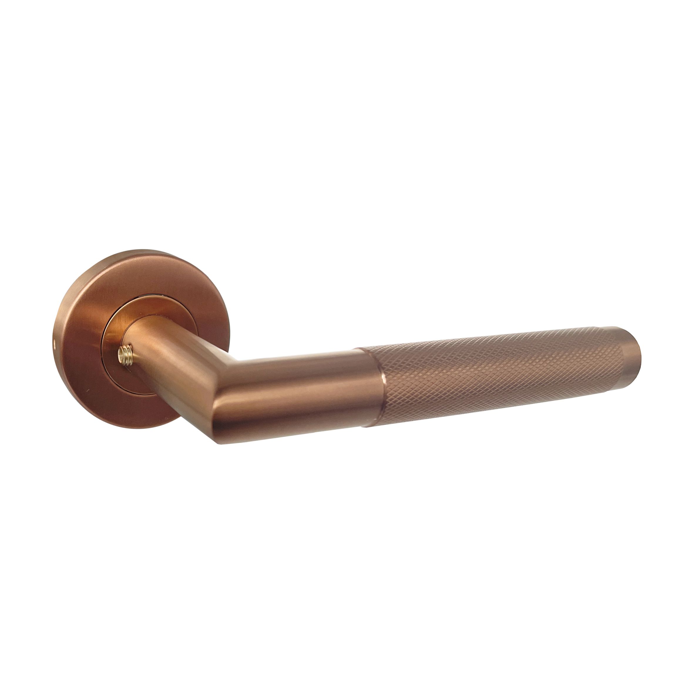 Modern Minimalist Style Right-Angle Knurled Door Handle