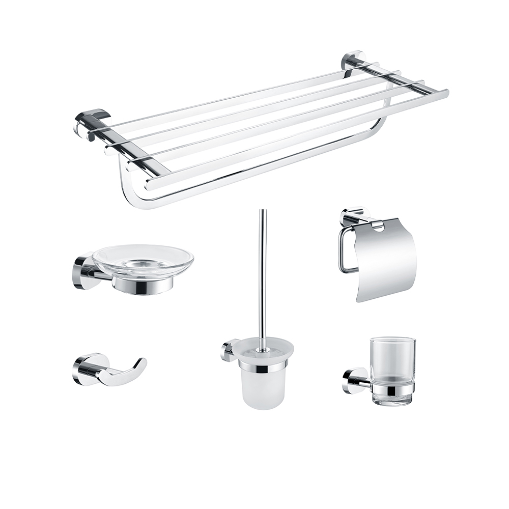 Modern Design Chrome Double Tumbler Holder