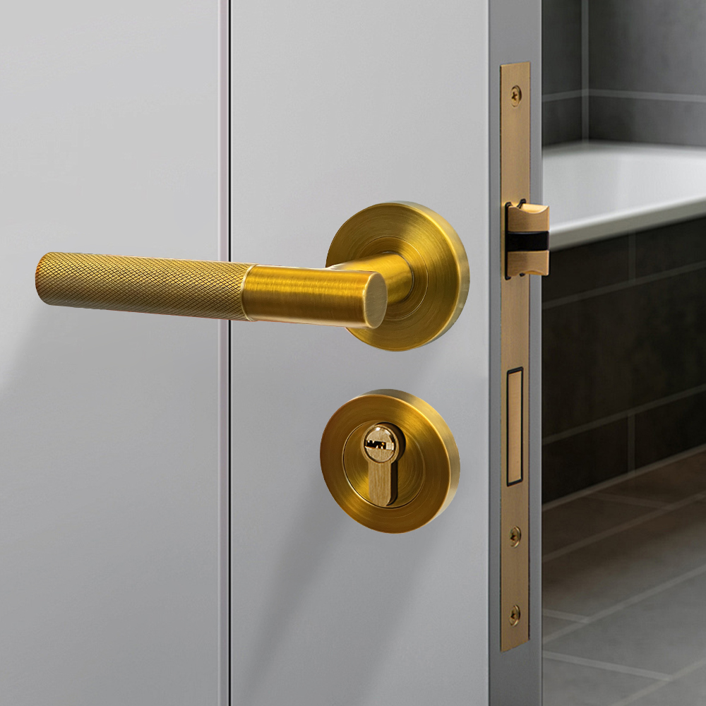 304 Stainless Steel Rust-Proof Design Trident Knurled Door Handle