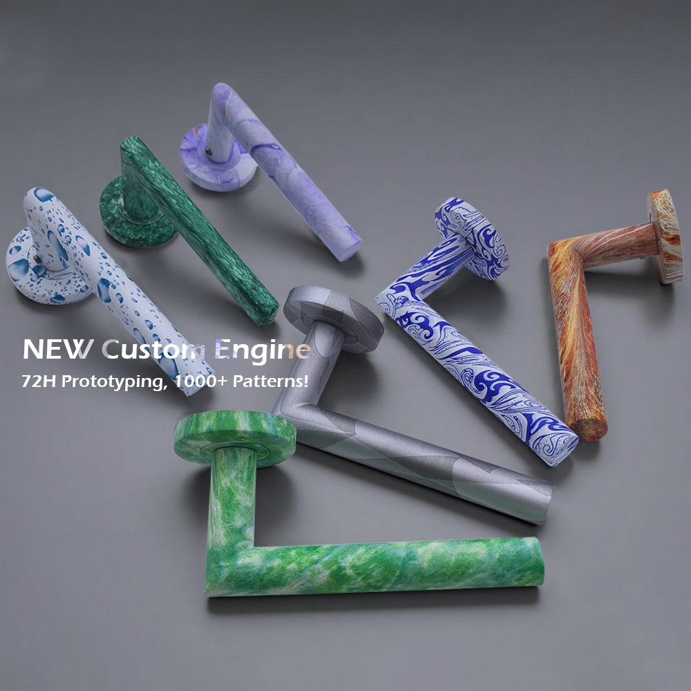 Custom Interior Stainless Steel 201 304 Wooden Door Lever Handle