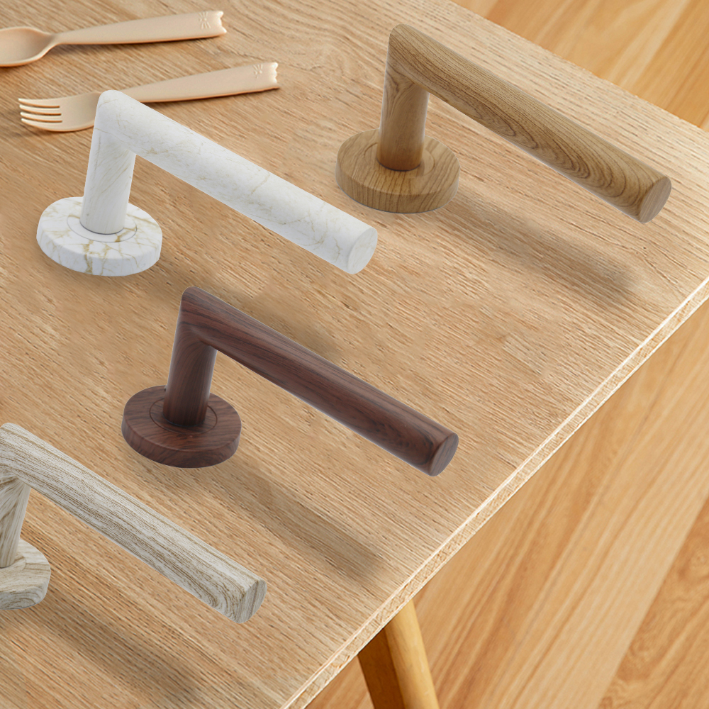 Nordic Minimalist Style marble vein Water Painting Door Handle
