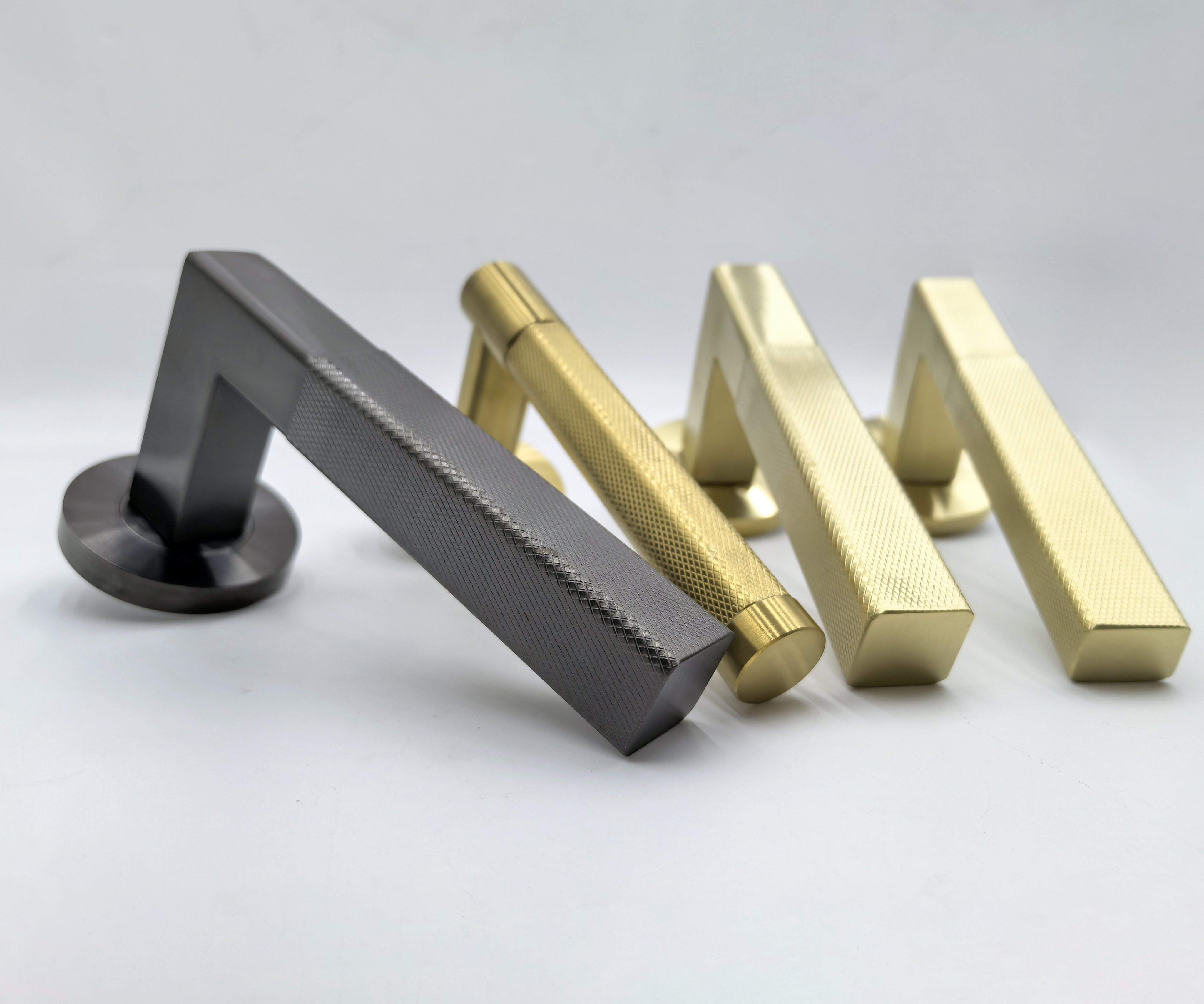Stainless Steel 304 Fingerprint-Free Flat Tube Knurled Handle