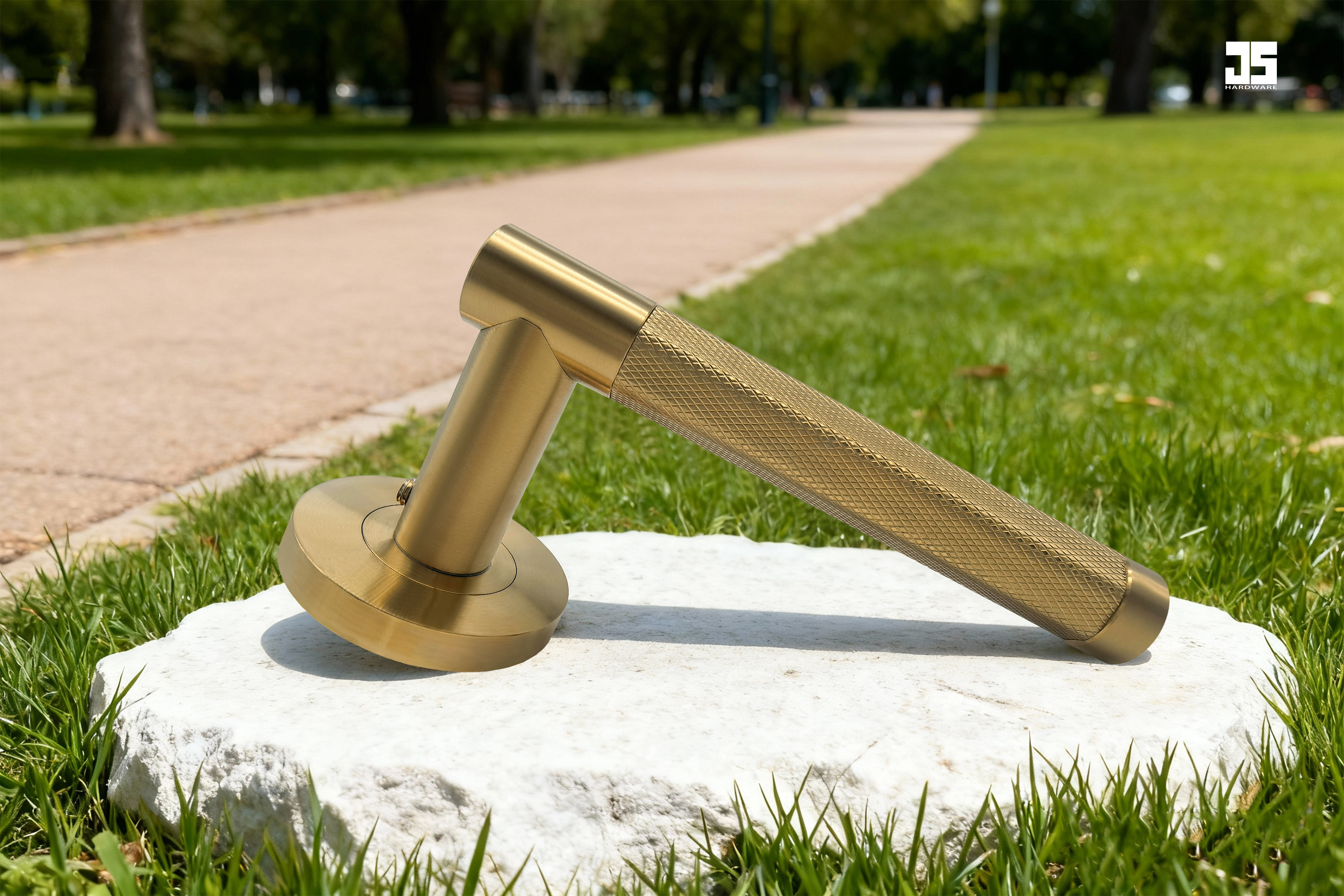 Modern Textured Stainless Steel Lever Handle Collection – Hexagonal, Rhombus, Twist & Square Knurled Designs-2
