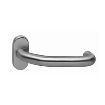 Stainless Steel Oval Shape Door Handle with Steel Base