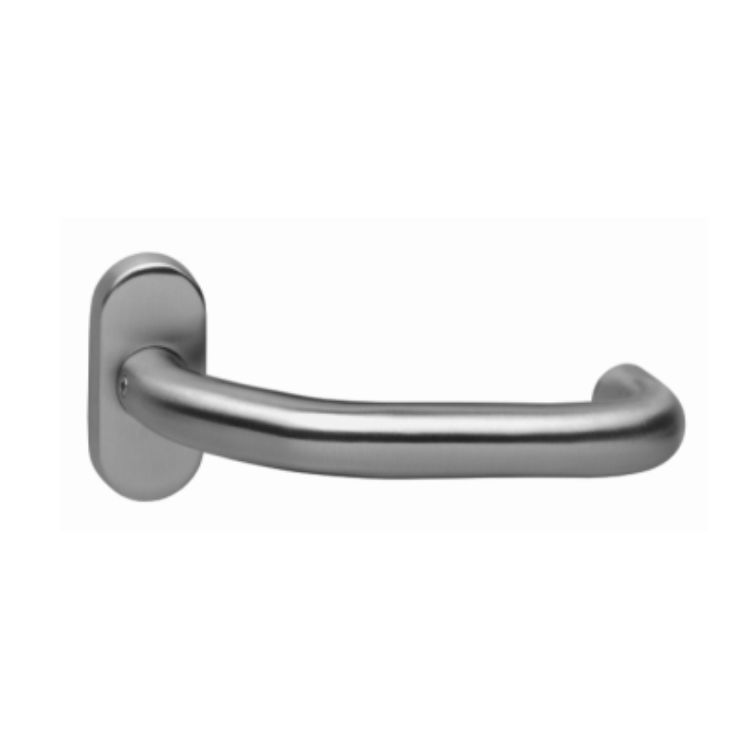 Stainless Steel Oval Shape Door Handle with Steel Base