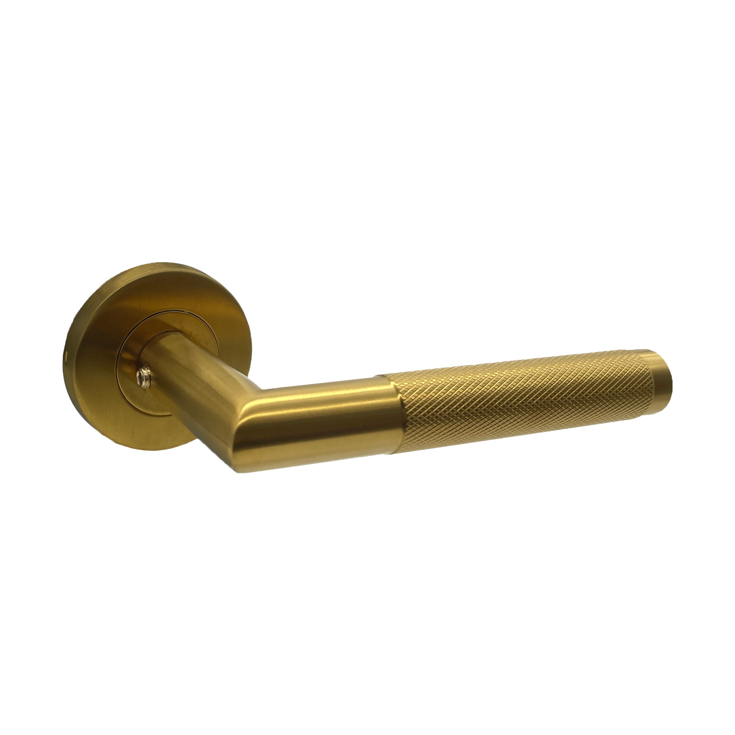 Modern Minimalist Style Right-Angle Knurled Door Handle