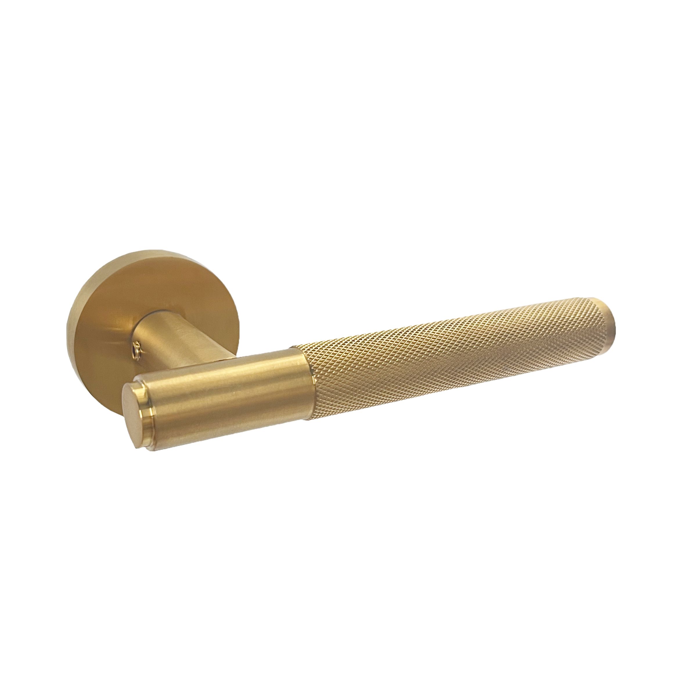Modern Minimalist Style Anti-Fingerprint Trident Knurled Door Handle
