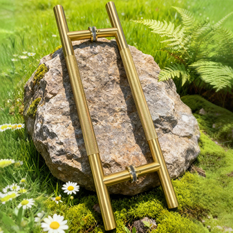 Stainless Steel Square Shape Double Side Glass Pull Handle for Commercial Door