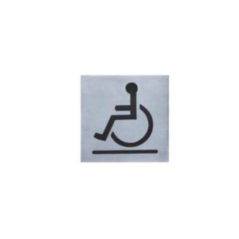 Factory Supply Stainless Steel Toilet Signs Plate Circle Self Adhesive Disabled WC Door Sign