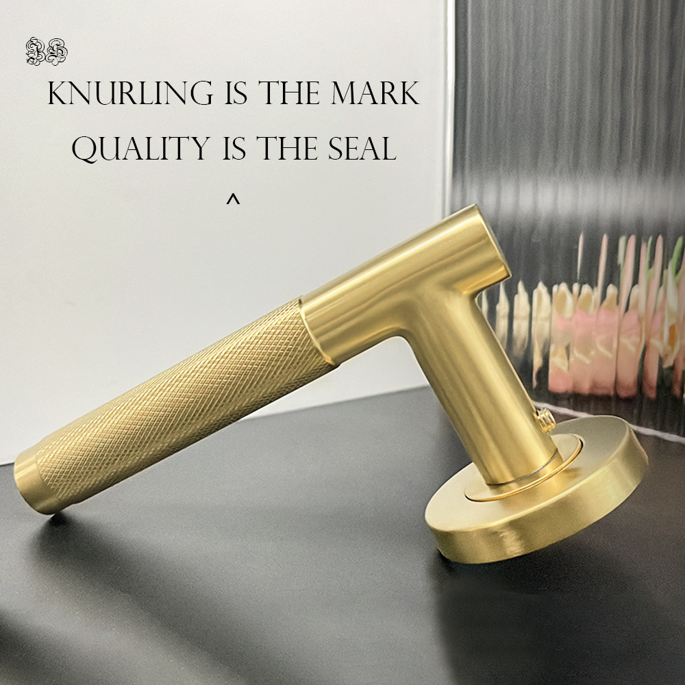 China Non-Slip Trident Knurled Door Handle