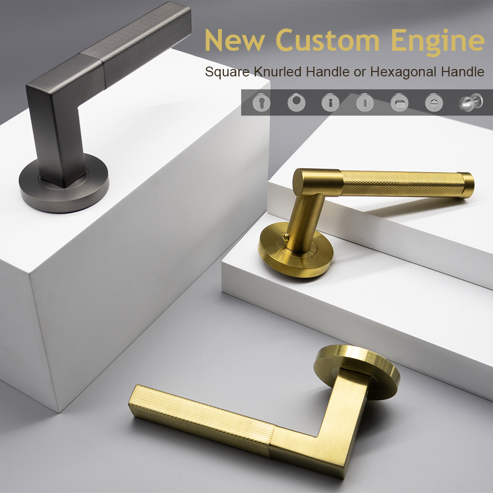 New Design Knurled Architectural Stainless Interior Durable Steel 304 Door Handle