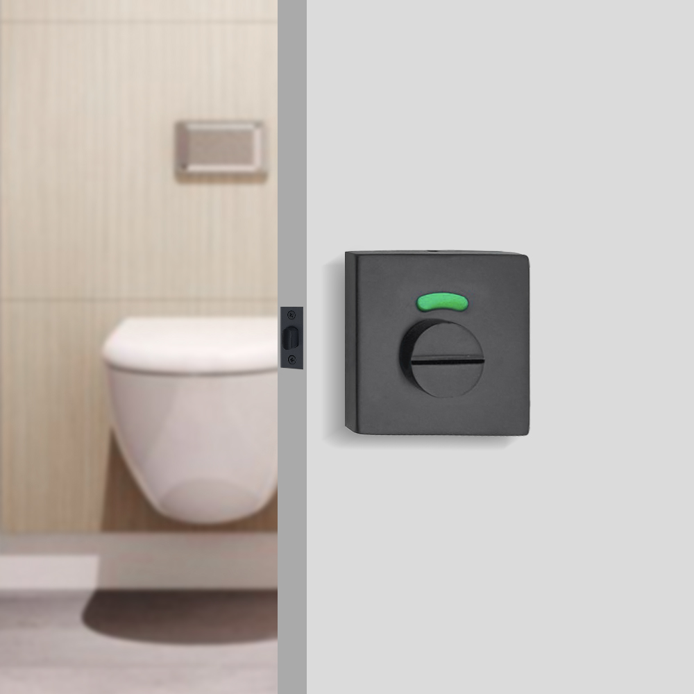 Stainless Steel 304 Thumb Turn with Red And Green Indicator Door Knob for Bathroom Doors