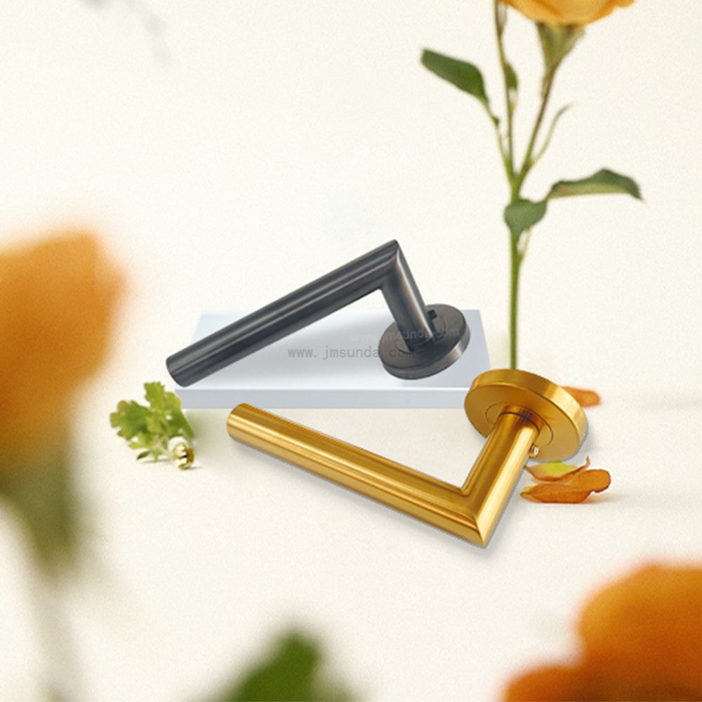 Jiangmen Factory Supply Stainless Steel Black Door Lever Handle