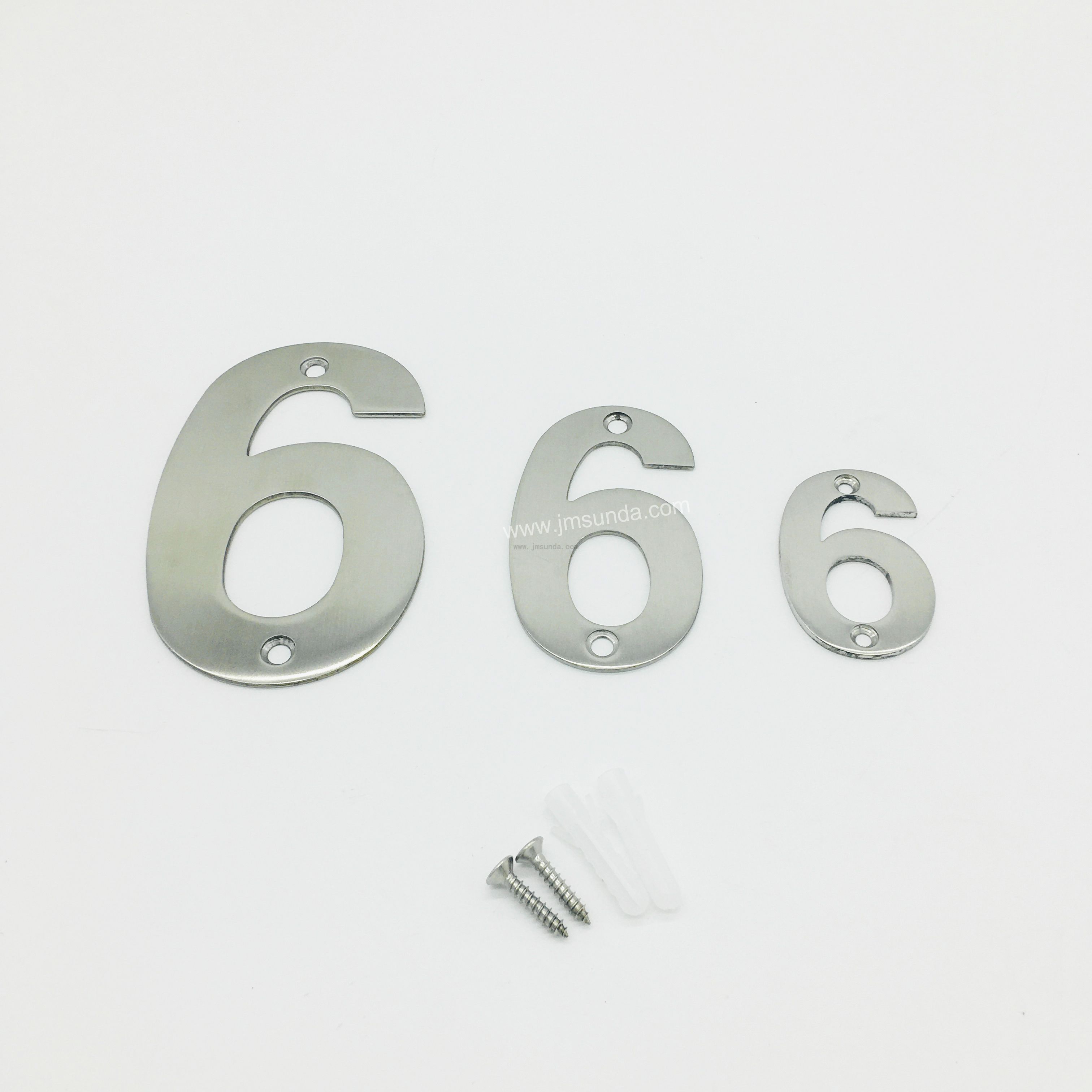 China Hot Sale Product Stainless Steel Number Plates with Screw Hole