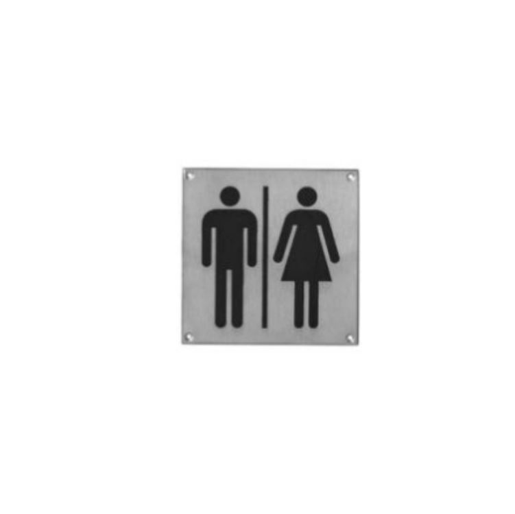 Stainless Steel Mounting Square Woman And Man Door Sign Plate for Toilet