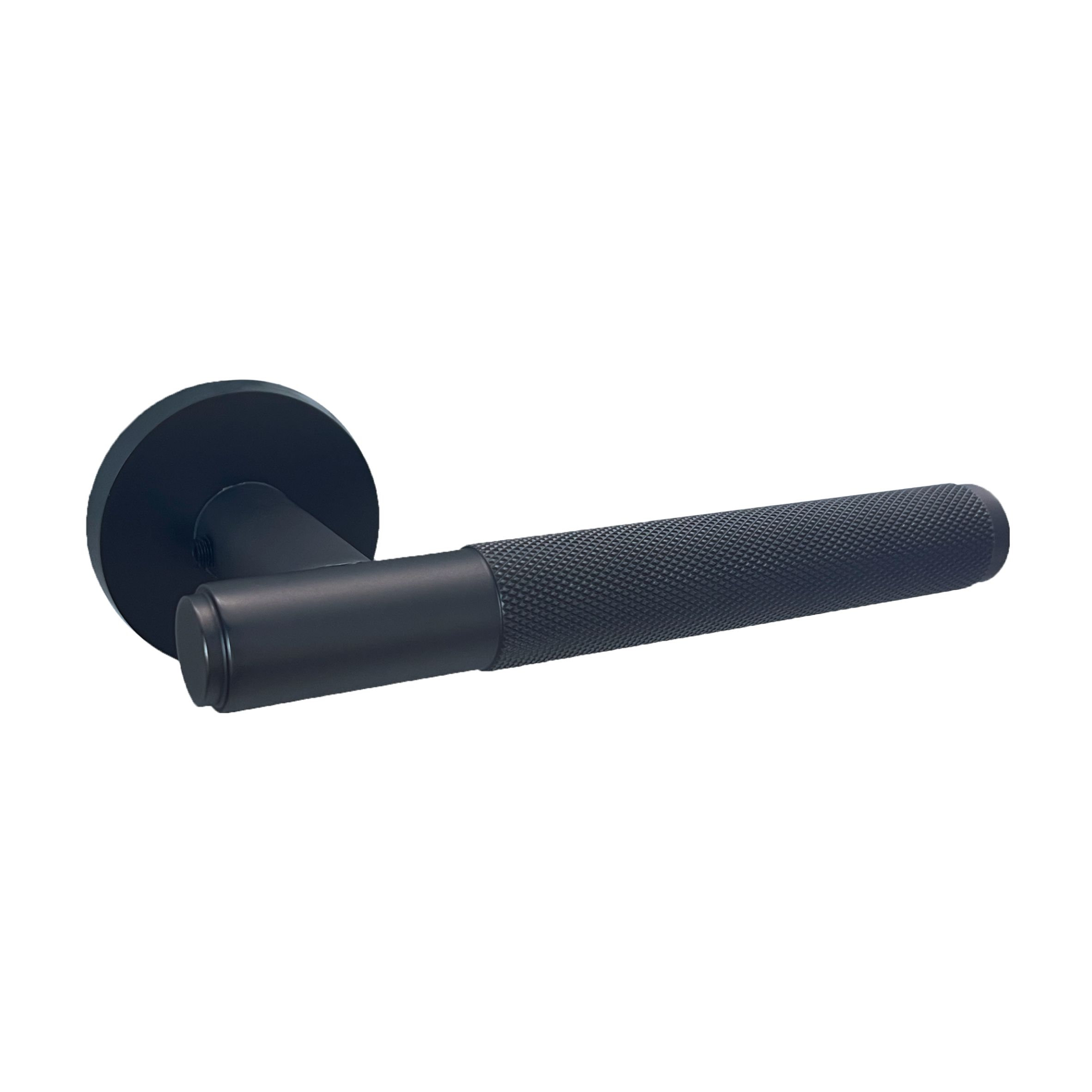 Modern Minimalist Style Anti-Fingerprint Trident Knurled Door Handle