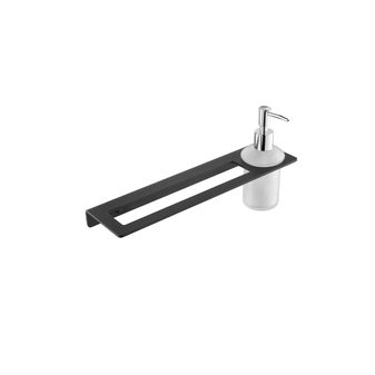 Modern Design Black Soap Dispenser+Towel Ring