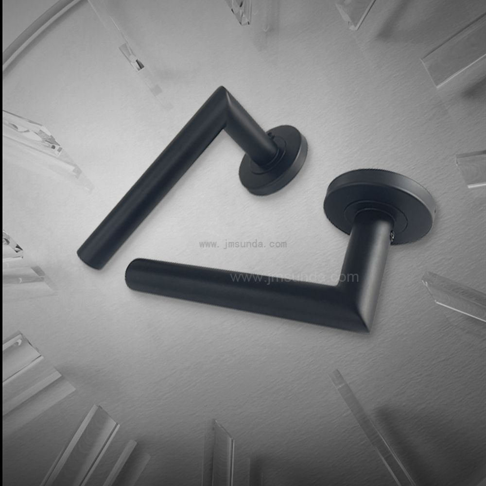 Jiangmen Factory Supply Stainless Steel Black Door Lever Handle