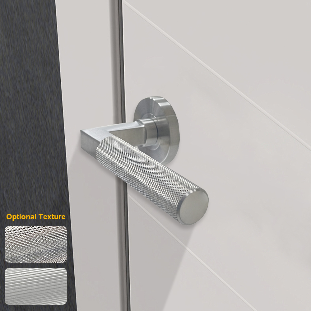 Modern Minimalist Stainless Steel Indoor Square Knurled Pull Handle