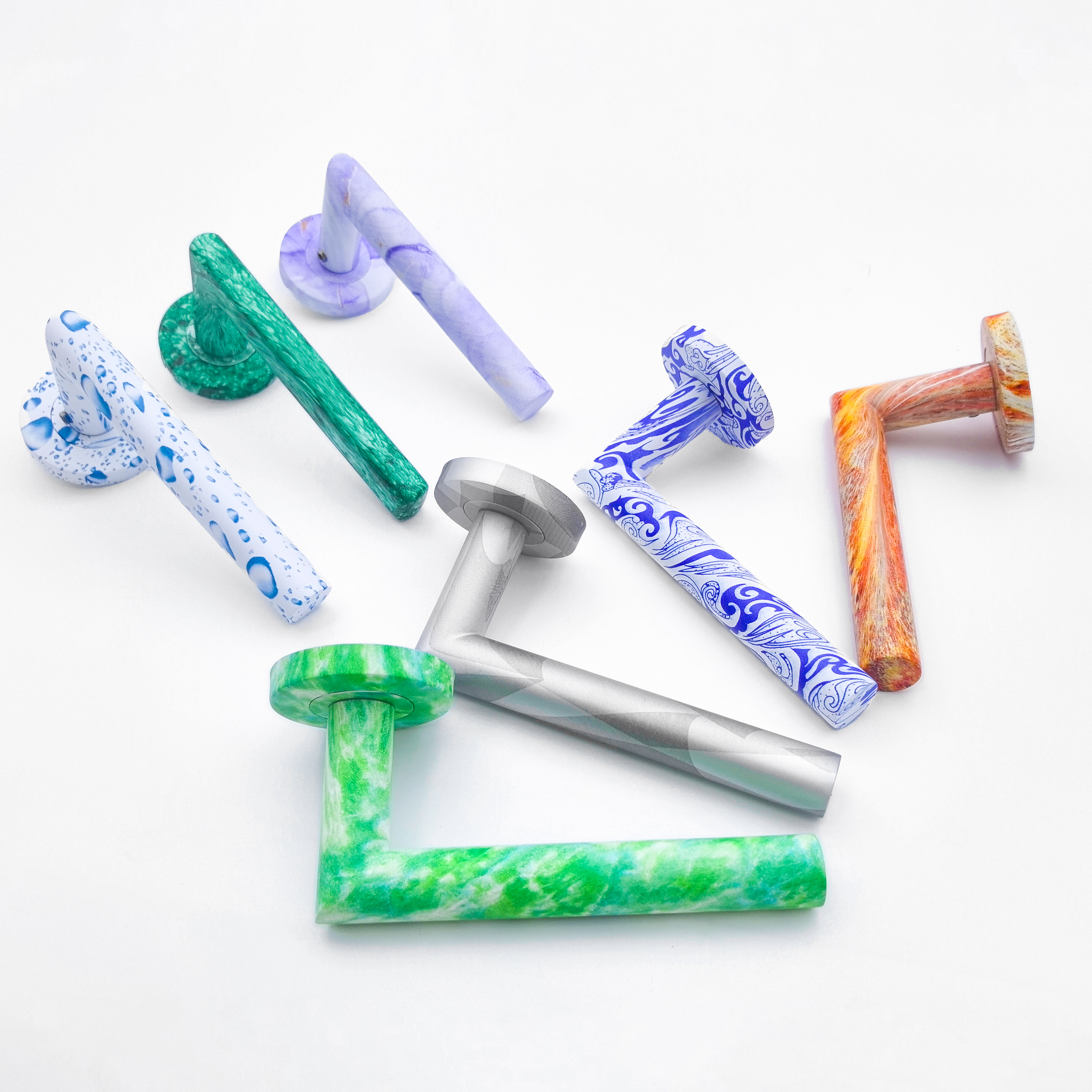  Matte Electroplated 304 Stainless Steel Water Painting Door Handle