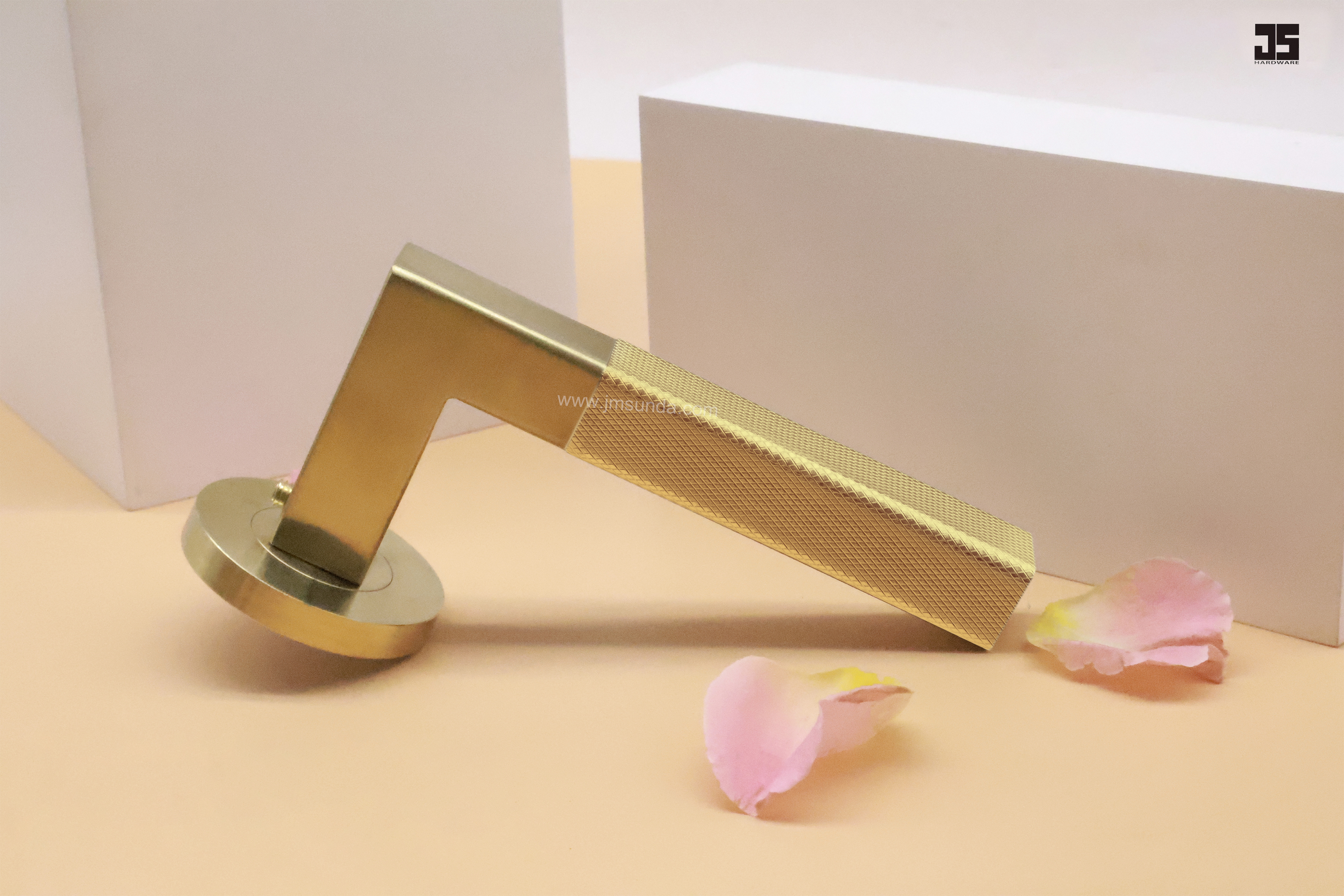 Modern Textured Stainless Steel Lever Handle Collection – Hexagonal, Rhombus, Twist & Square Knurled Designs-5