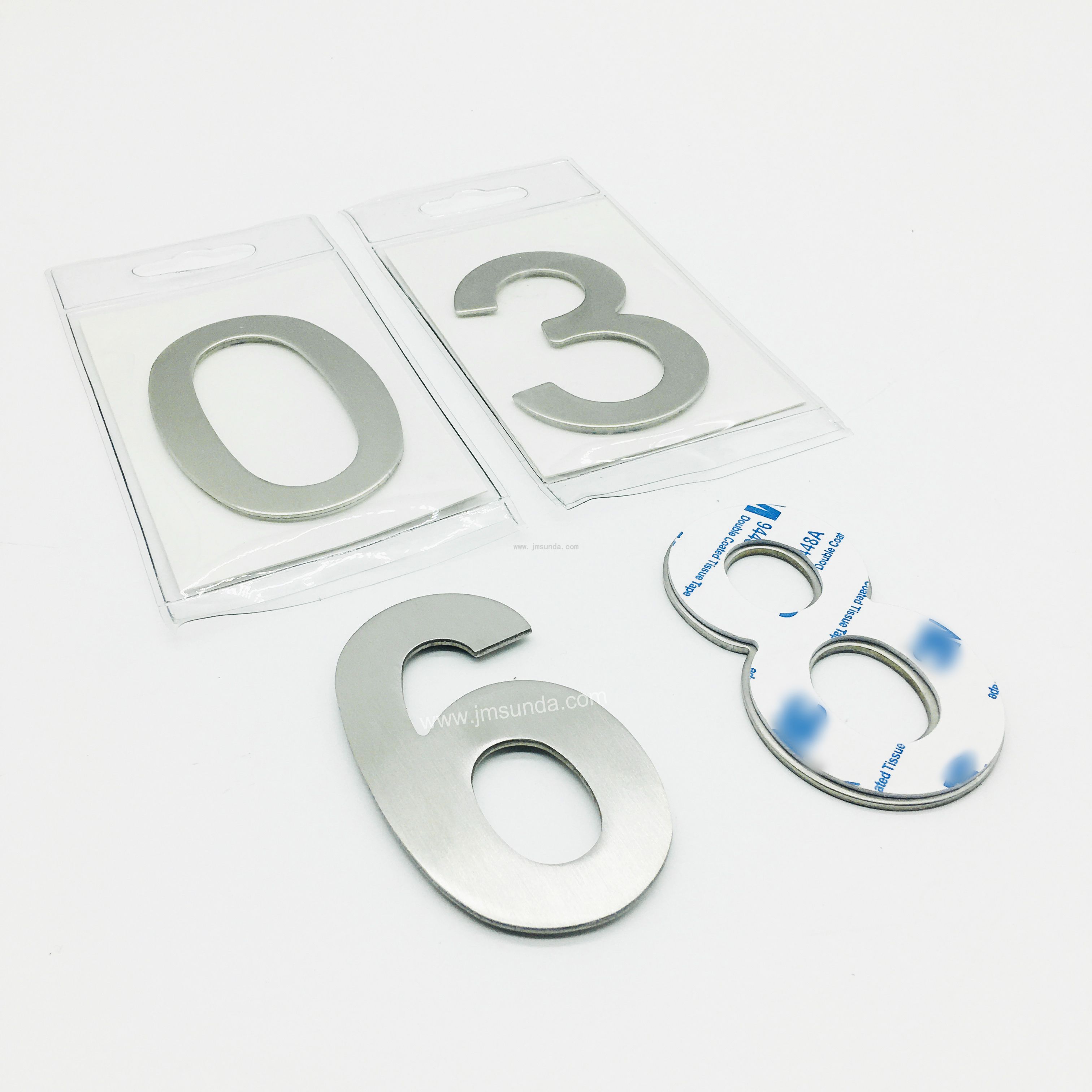 China Hot Sale Product Stainless Steel Number Plates with Screw Hole