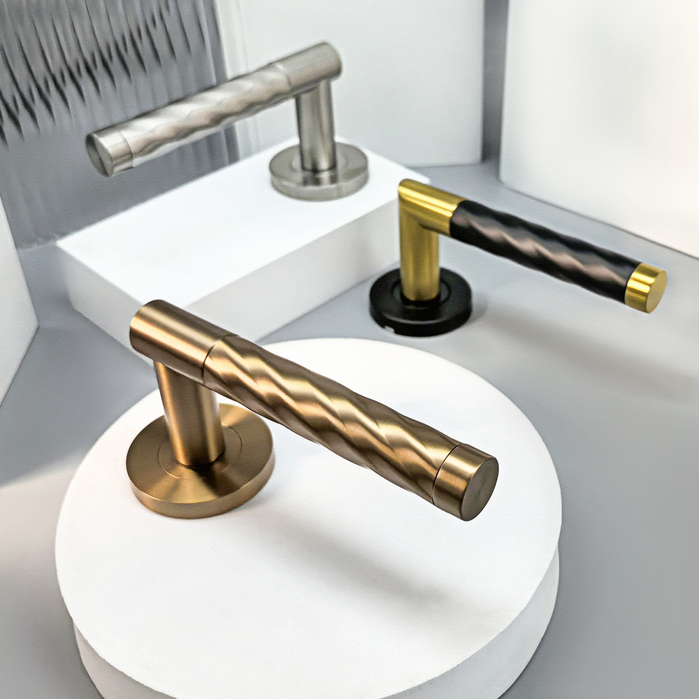 Luxury Architectural Stainless Industrial Design Door Lever Handle for Bedroom