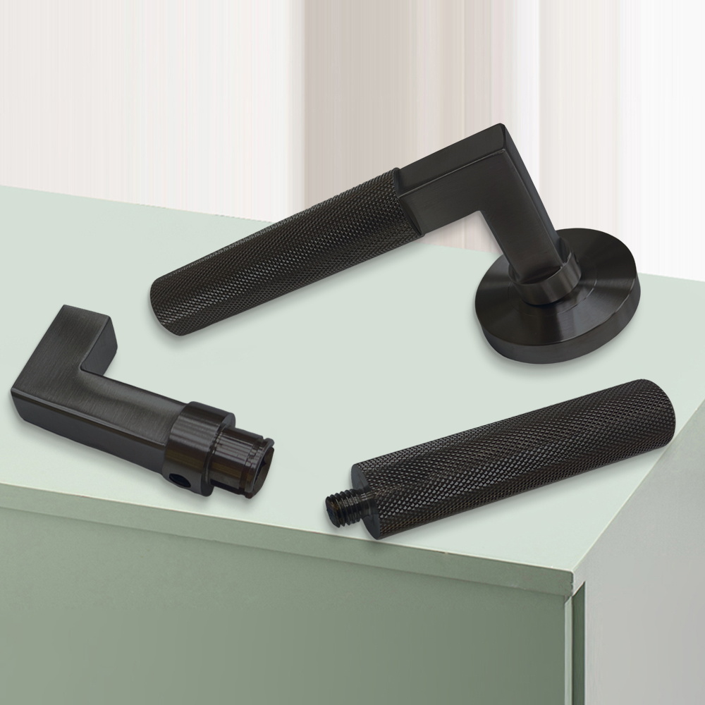 Modern Minimalist Stainless Steel Indoor Square Knurled Pull Handle
