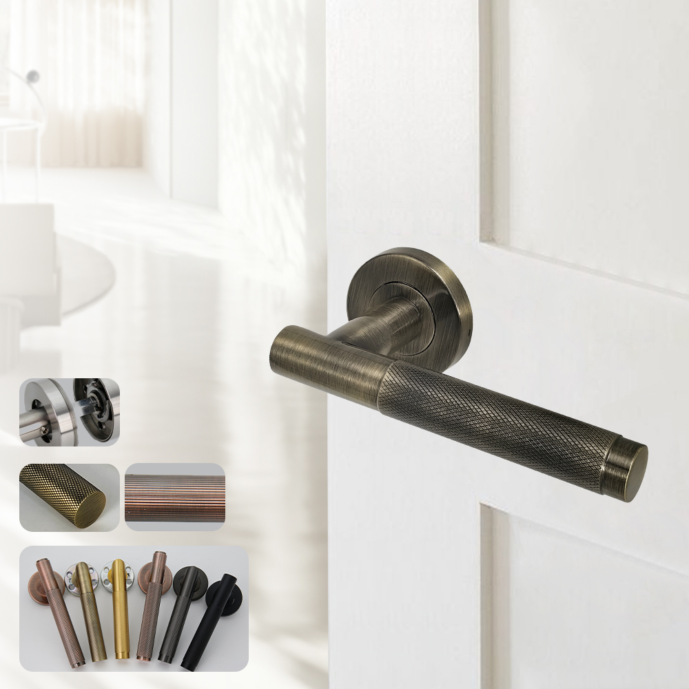 China Non-Slip Trident Knurled Door Handle