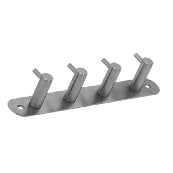 High Quality Factory Supply Stainless Steel Wall Hanger 4 Coat Hooks