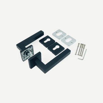 New Design Stainless Steel Black Door Handles with Rosette