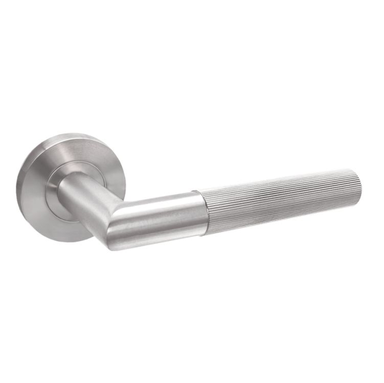 Kitchen Hardware 304 Stainless Steel Right-Angle Straight-Textured Door Handle