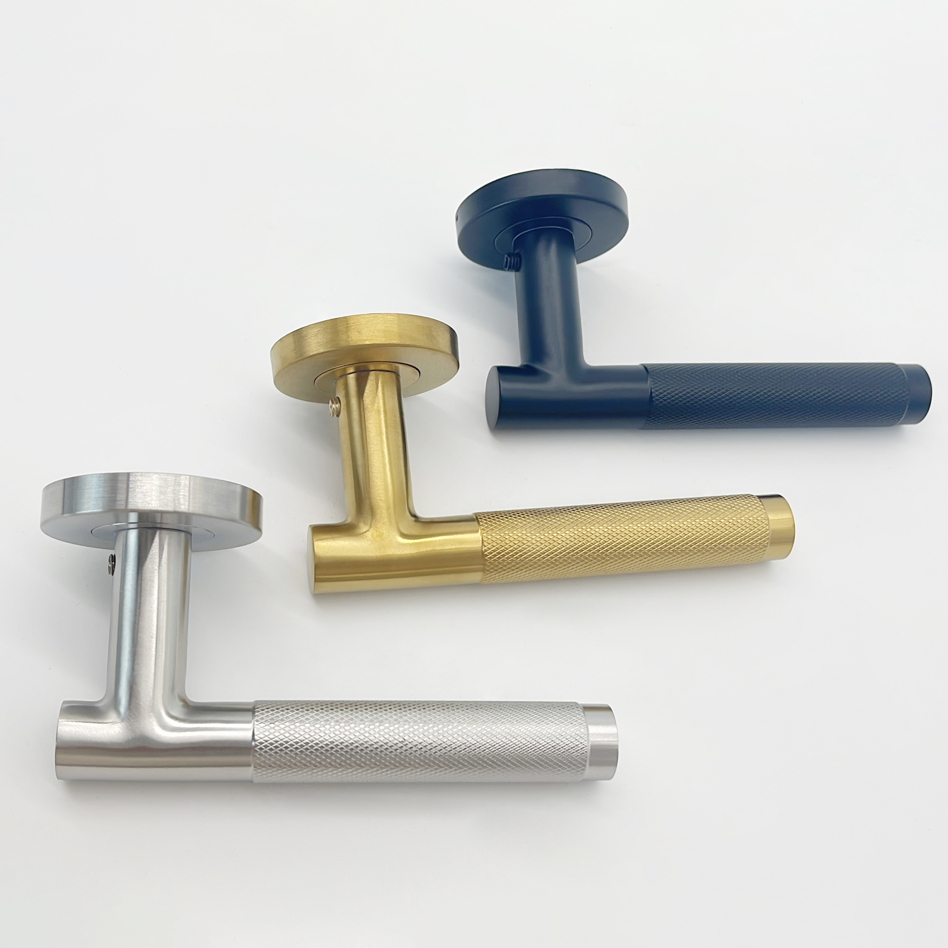 China Non-Slip Trident Knurled Door Handle