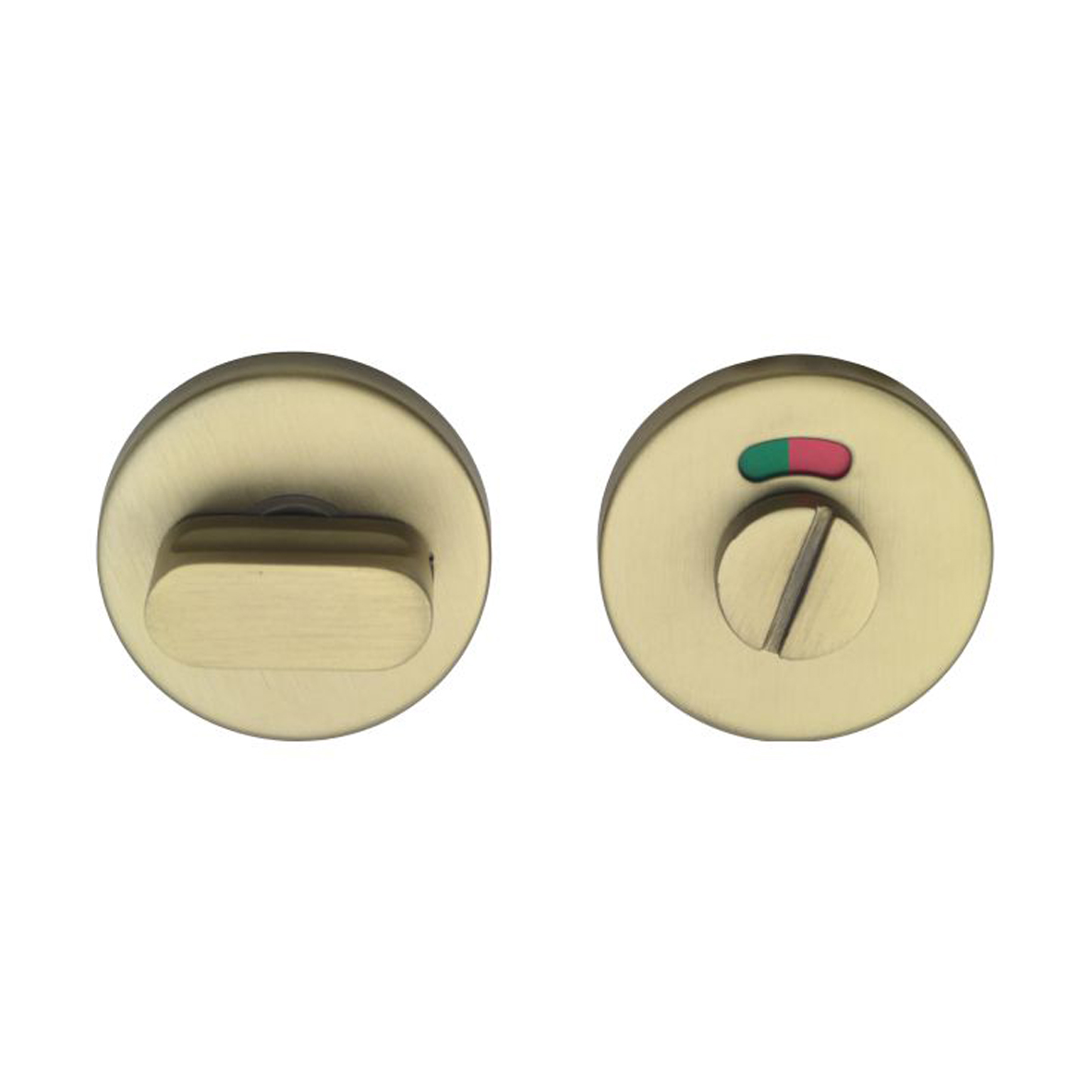 Stainless Steel 304 Thumb Turn with Red And Green Indicator Door Knob for Bathroom Doors