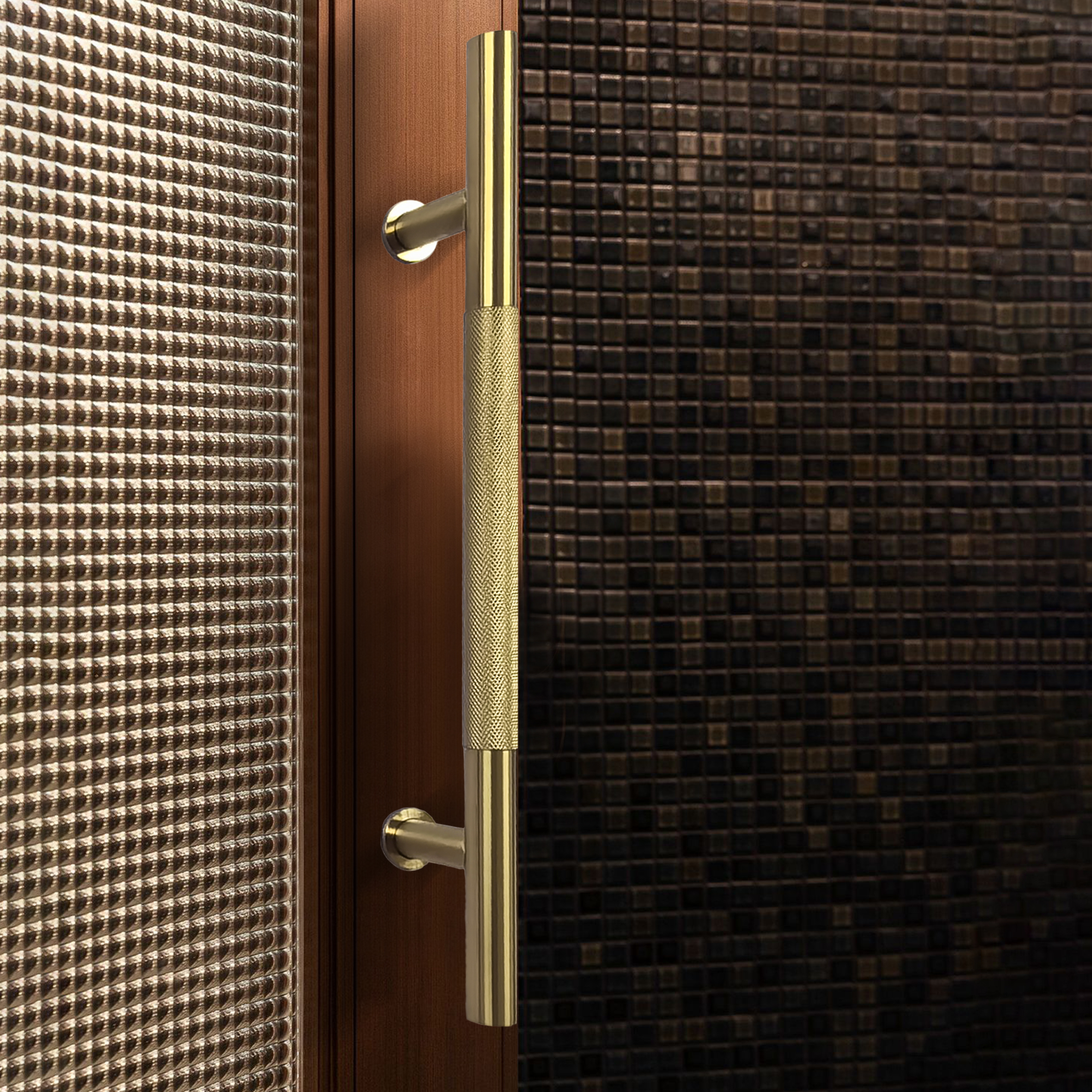 Stainless Steel Square Shape Double Side Glass Pull Handle for Commercial Door